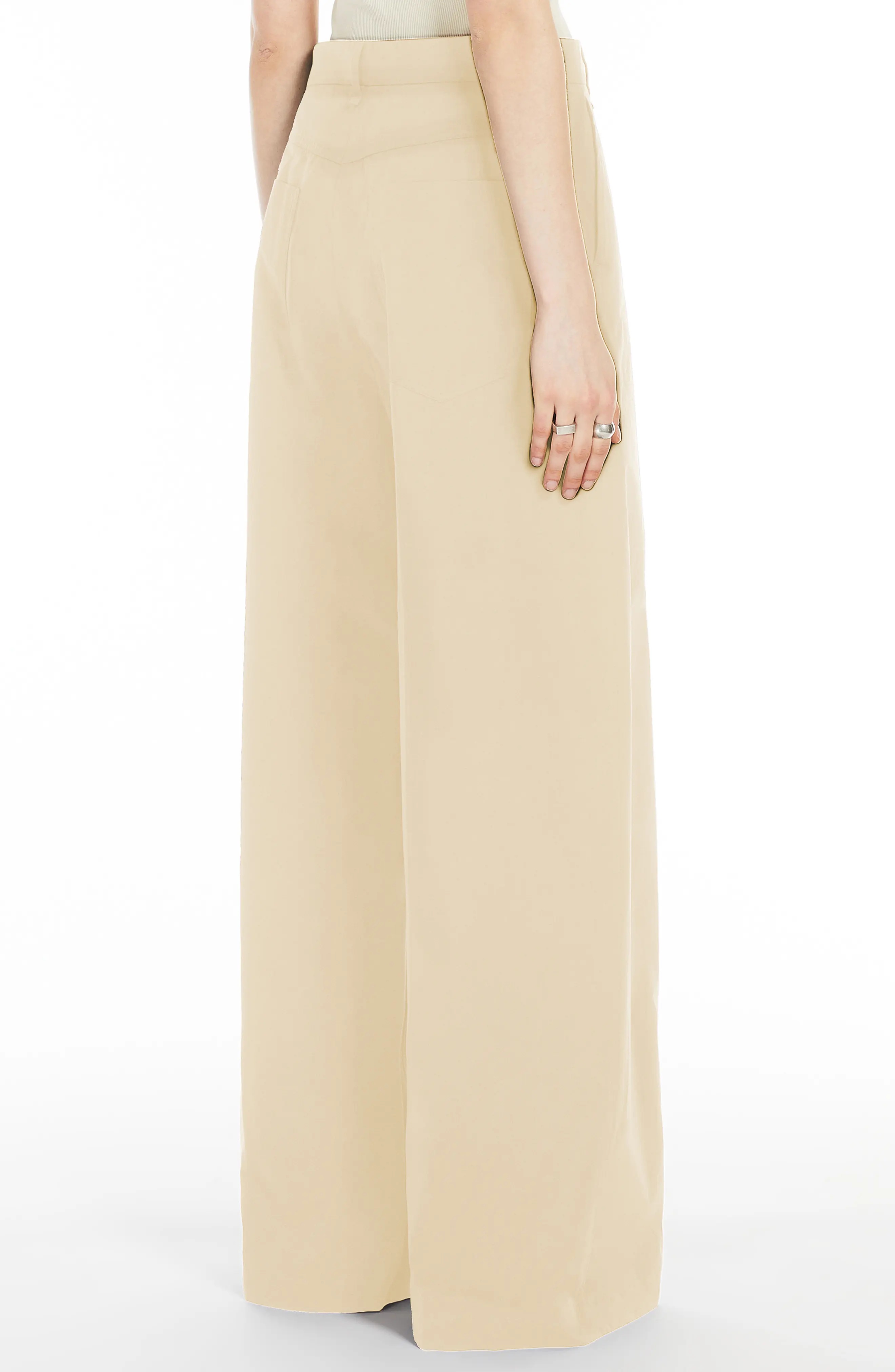 Oversize Cotton Wide Leg Pants - 2