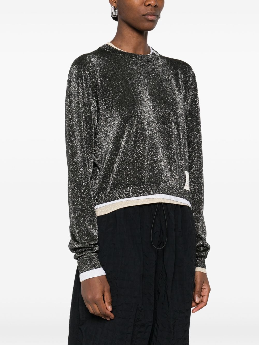 triple-layered glittered sweater - 3