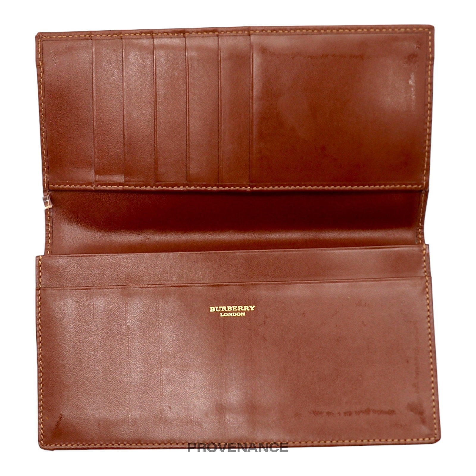 Burberry Long Wallet - Nova Check Brown - 5
