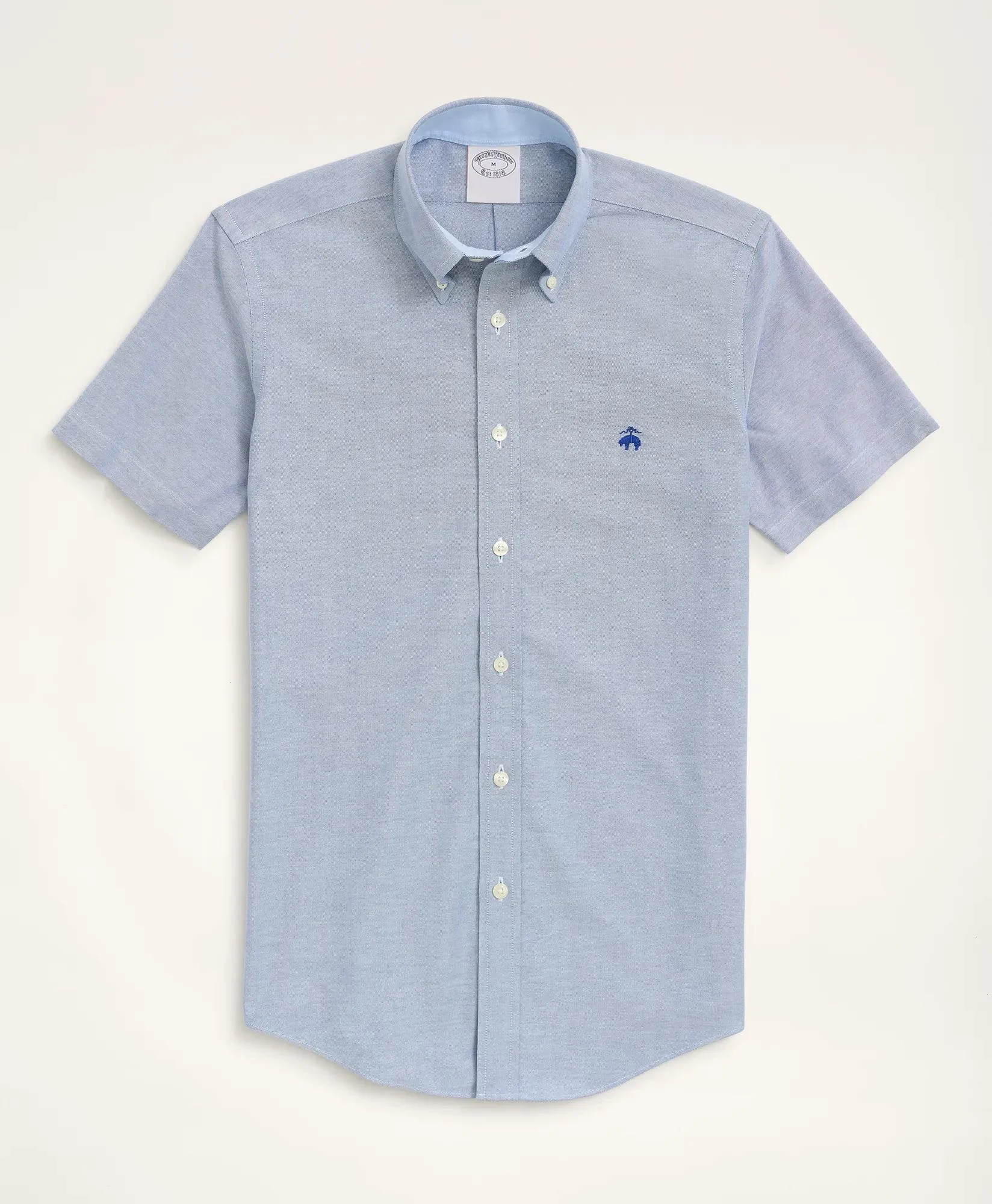 Stretch Non-Iron Oxford Button-Down Collar Short-Sleeve Sport Shirt - 1