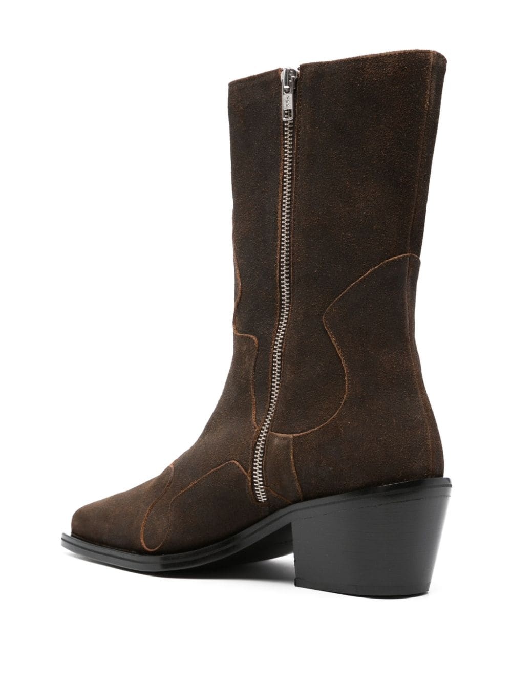 70mm zip-up suede boots - 3