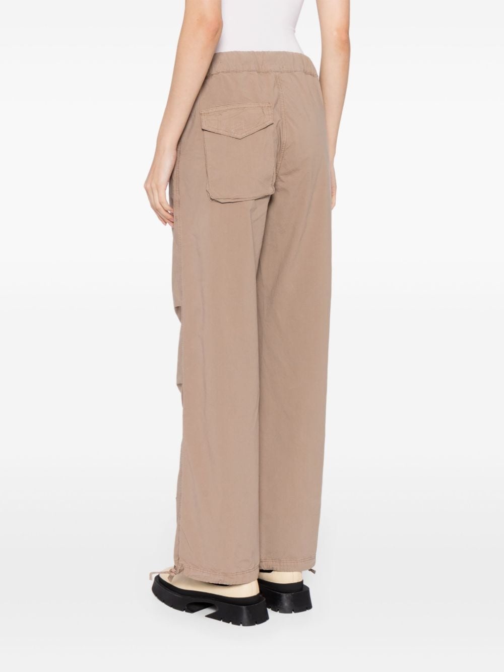 washed corduroy straight-leg trousers - 4