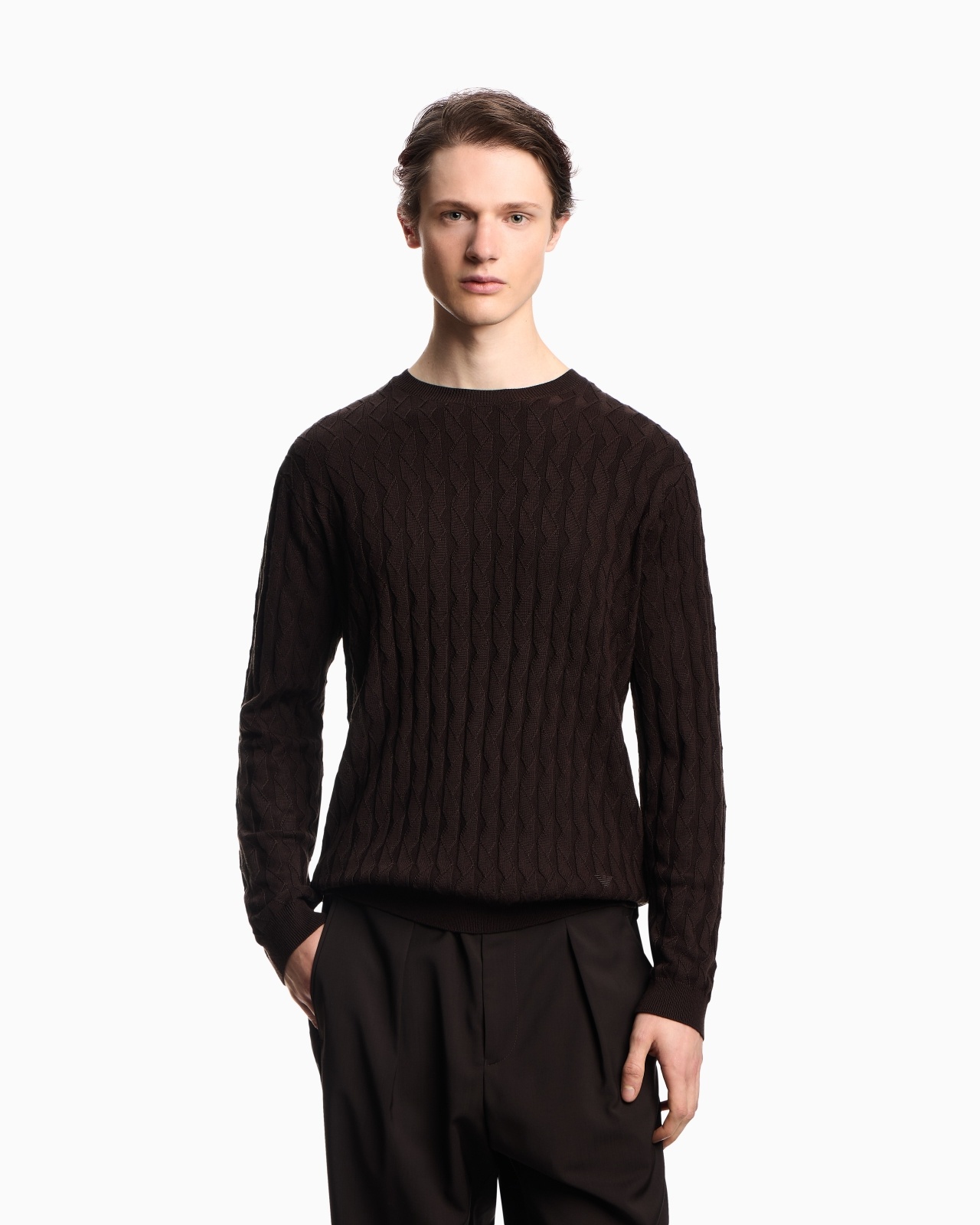 ASV LYOCELL-BLEND JUMPER IN AN EMBOSSED, PATTERNED STITCH - 4