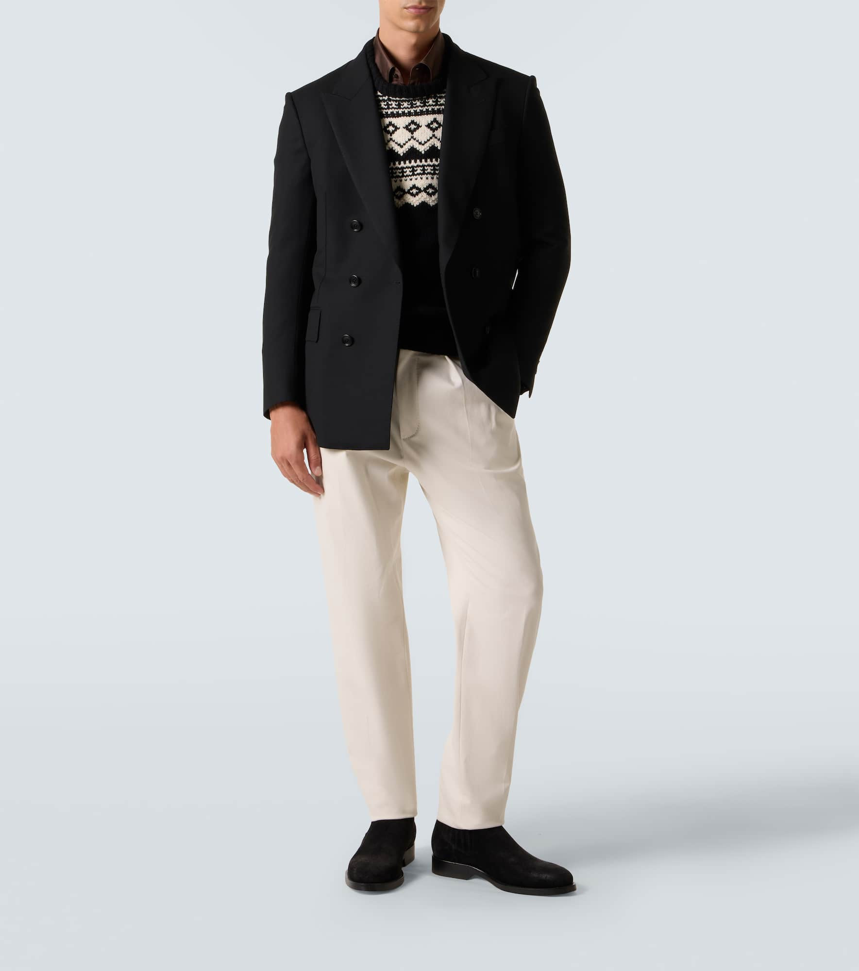 Intarsia cashmere sweater - 2