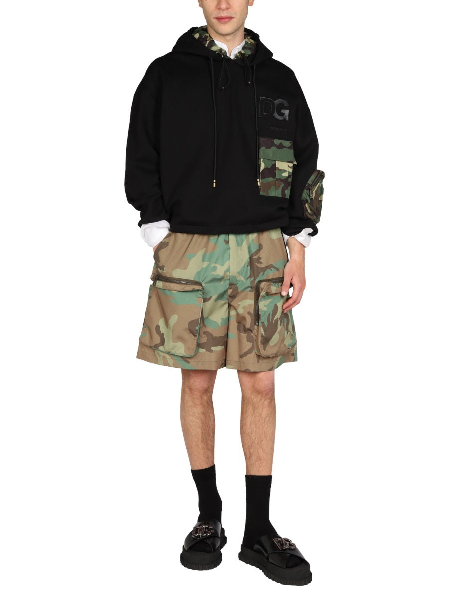Dolce & Gabbana Men Sweatshirt With Camo Details - 4