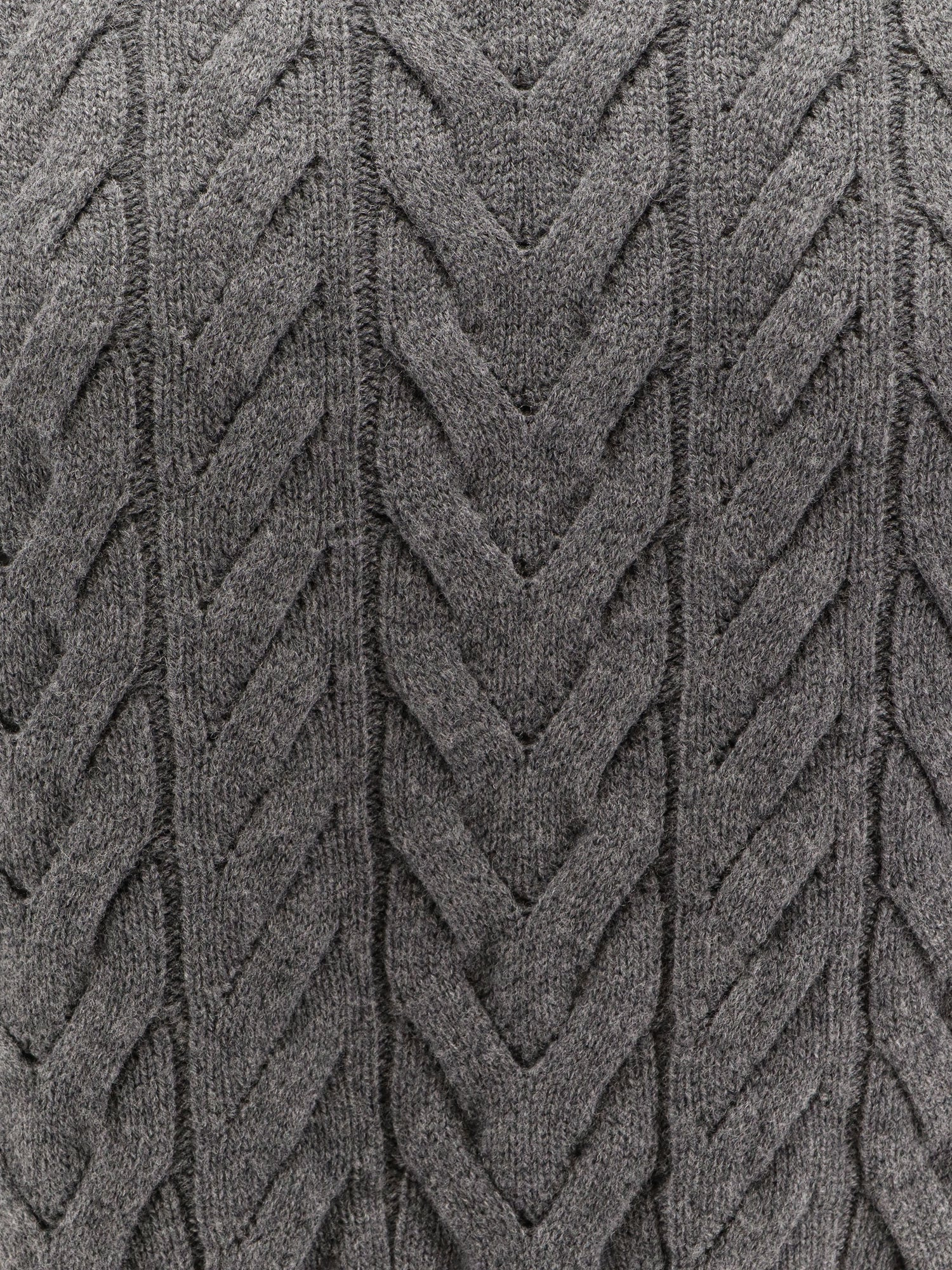 Dominus Wool Sweater With Cable Knit - 5