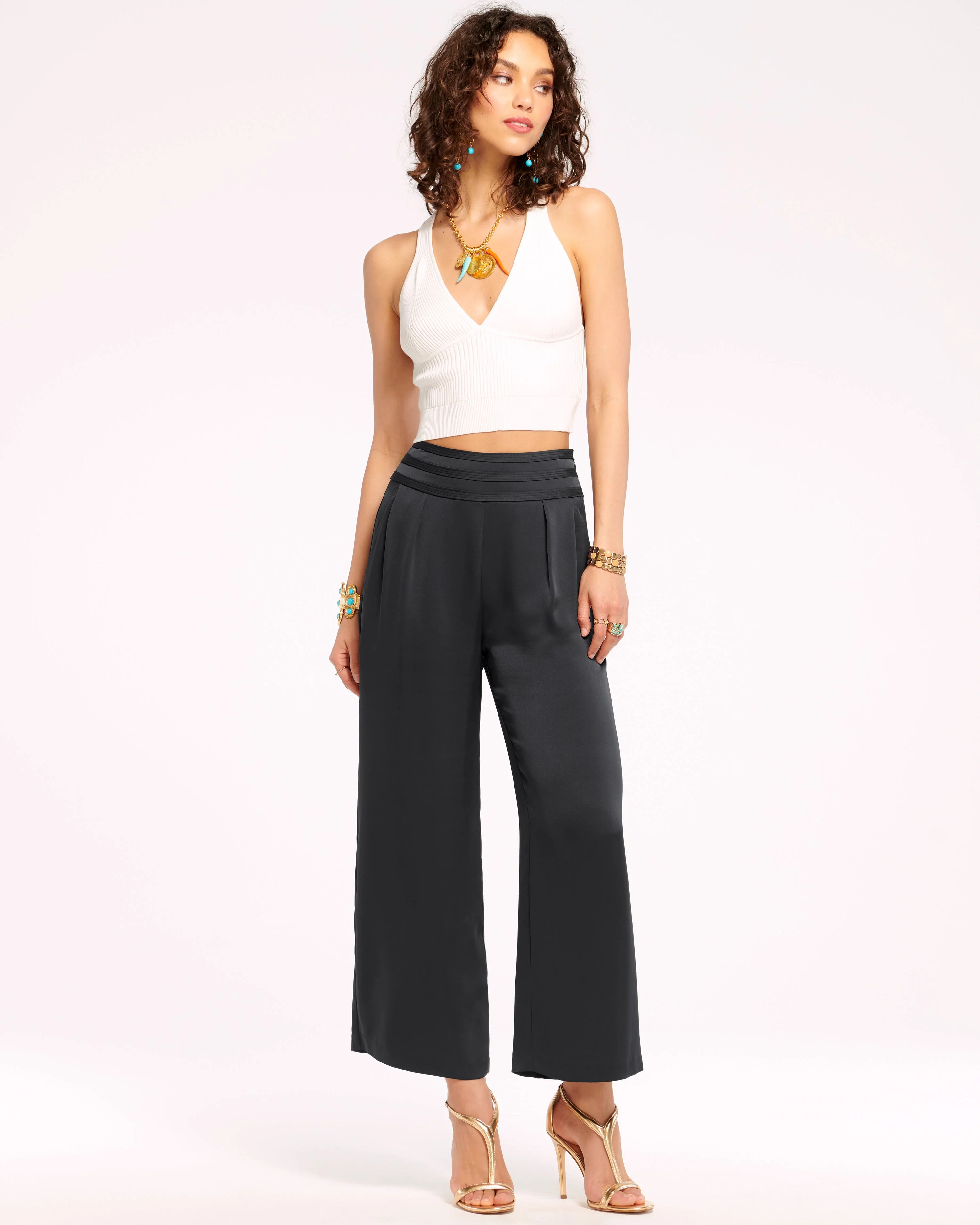 Joss Cropped Wide Leg Pant - 1