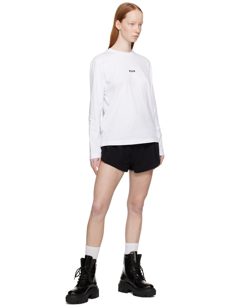 MSGM Black Embroidered Shorts outlook