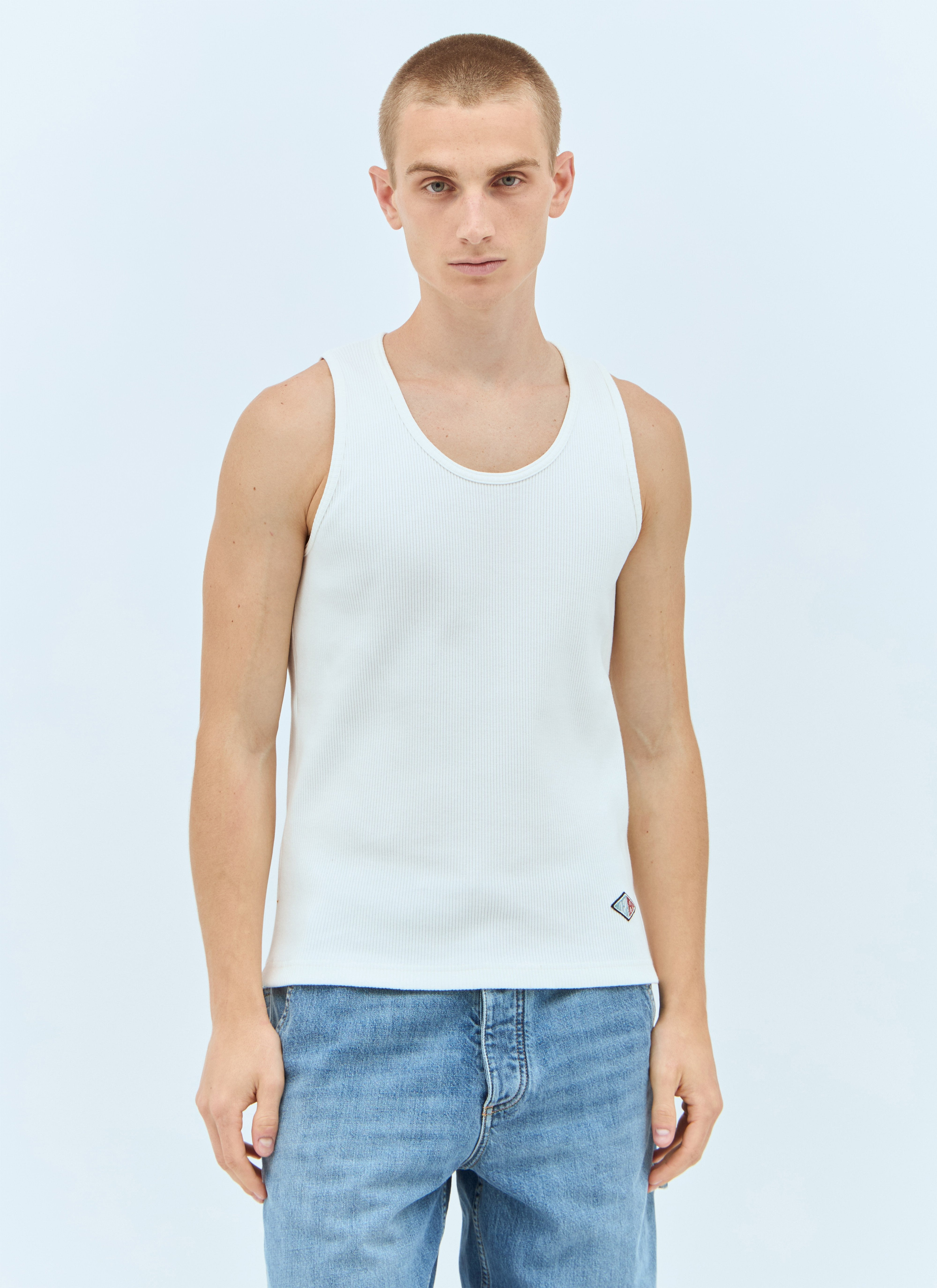 Bottega Veneta Men Rib Jersey Tank Top - 1