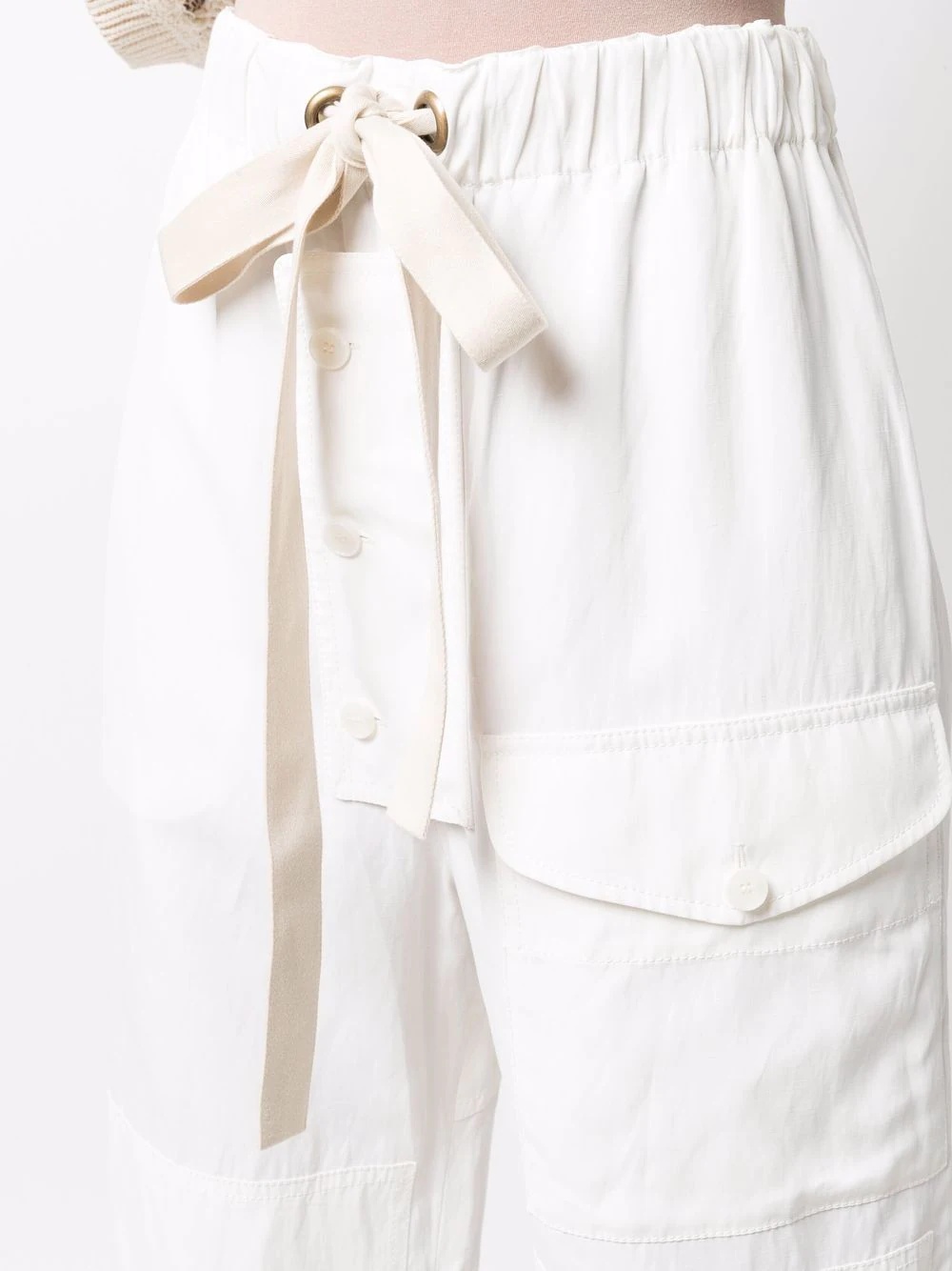 flap pockets straight-leg trousers - 5