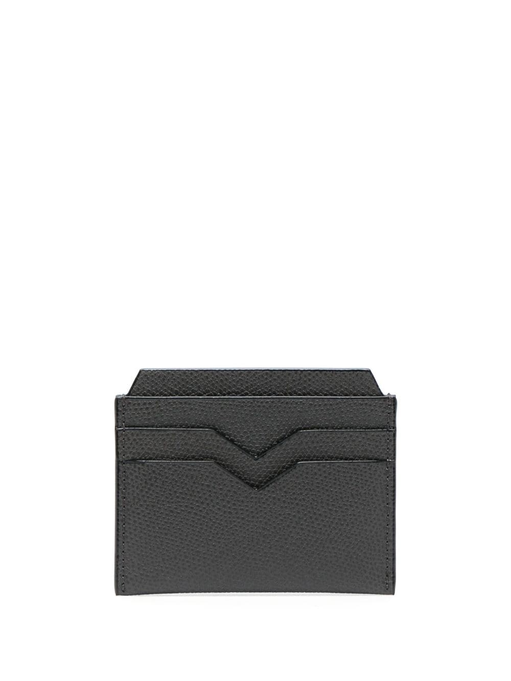 V-shape detail leather cardholder - 2