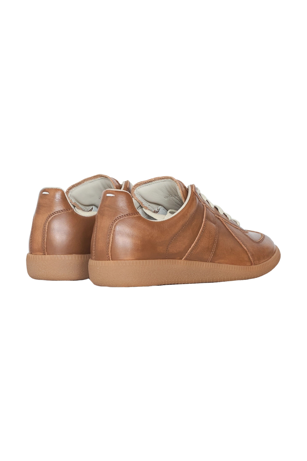 Margiela Distressed Leather Replica Sneaker Brown - 3