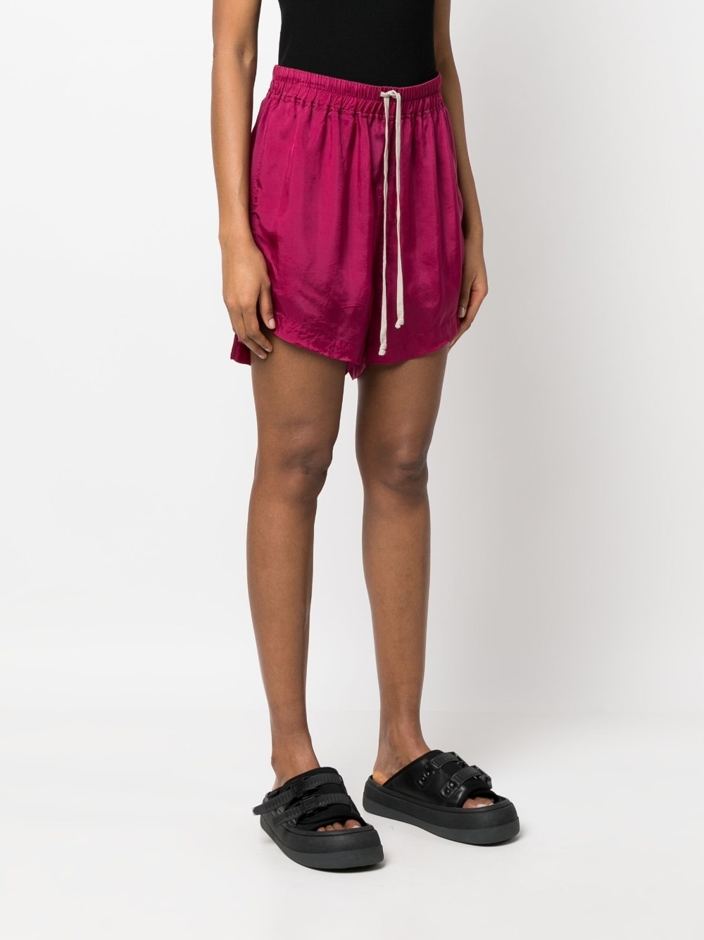drawstring satin shorts - 3