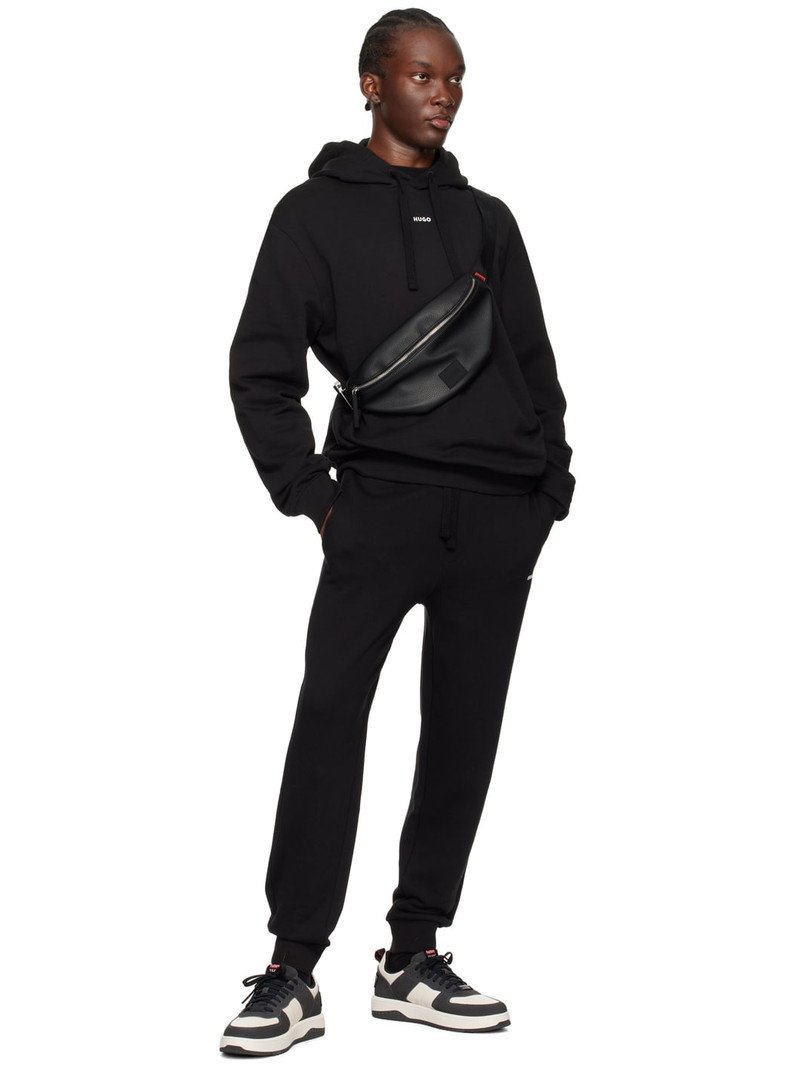 HUGO Black Bonded Hoodie outlook