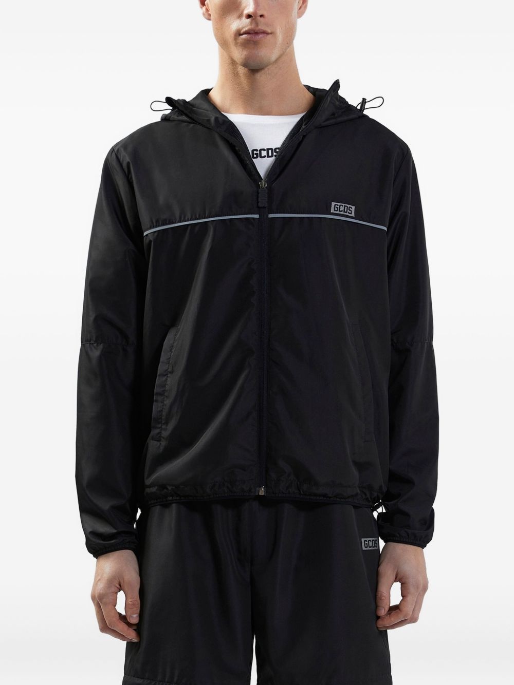 logo-appliqué windbreaker jacket - 3
