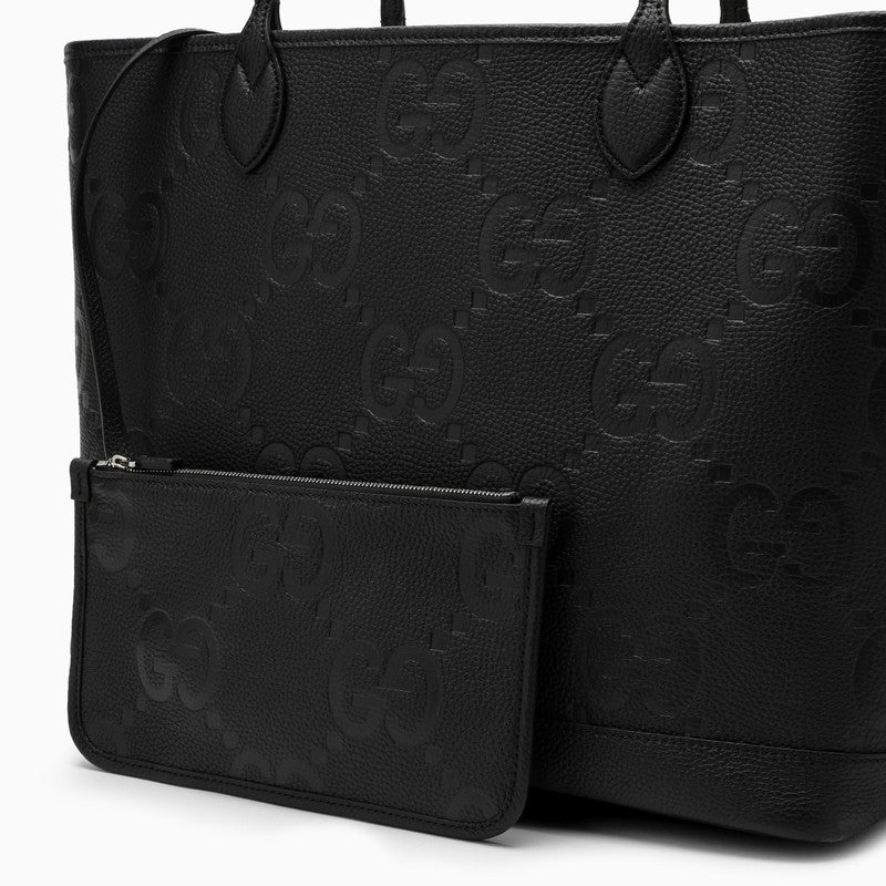 Gucci Large Black Leather Jumbo Gg Bag Men - 5