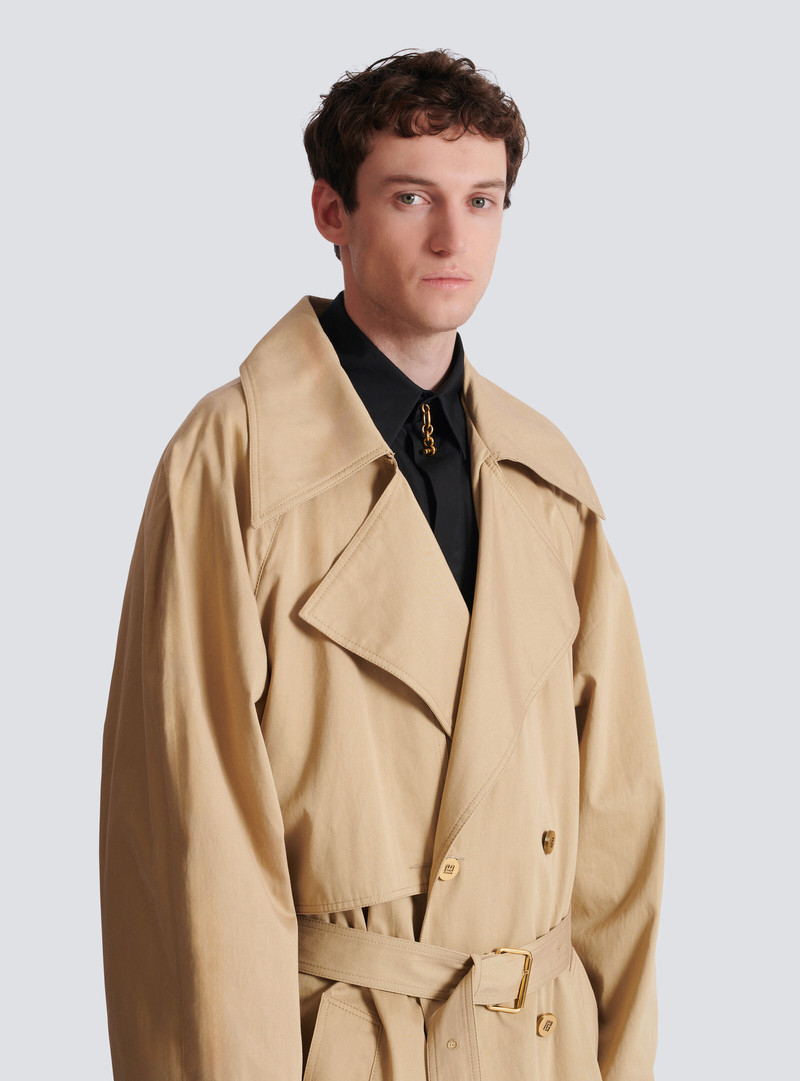 Cotton canvas trench coat 7