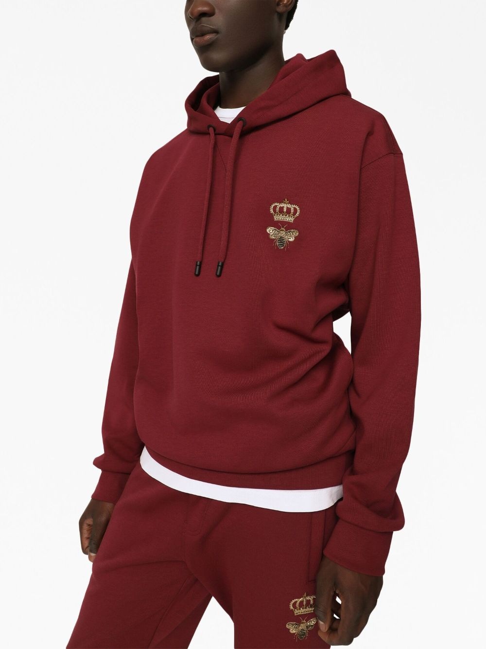 logo-embroidered pullover hoodie - 5