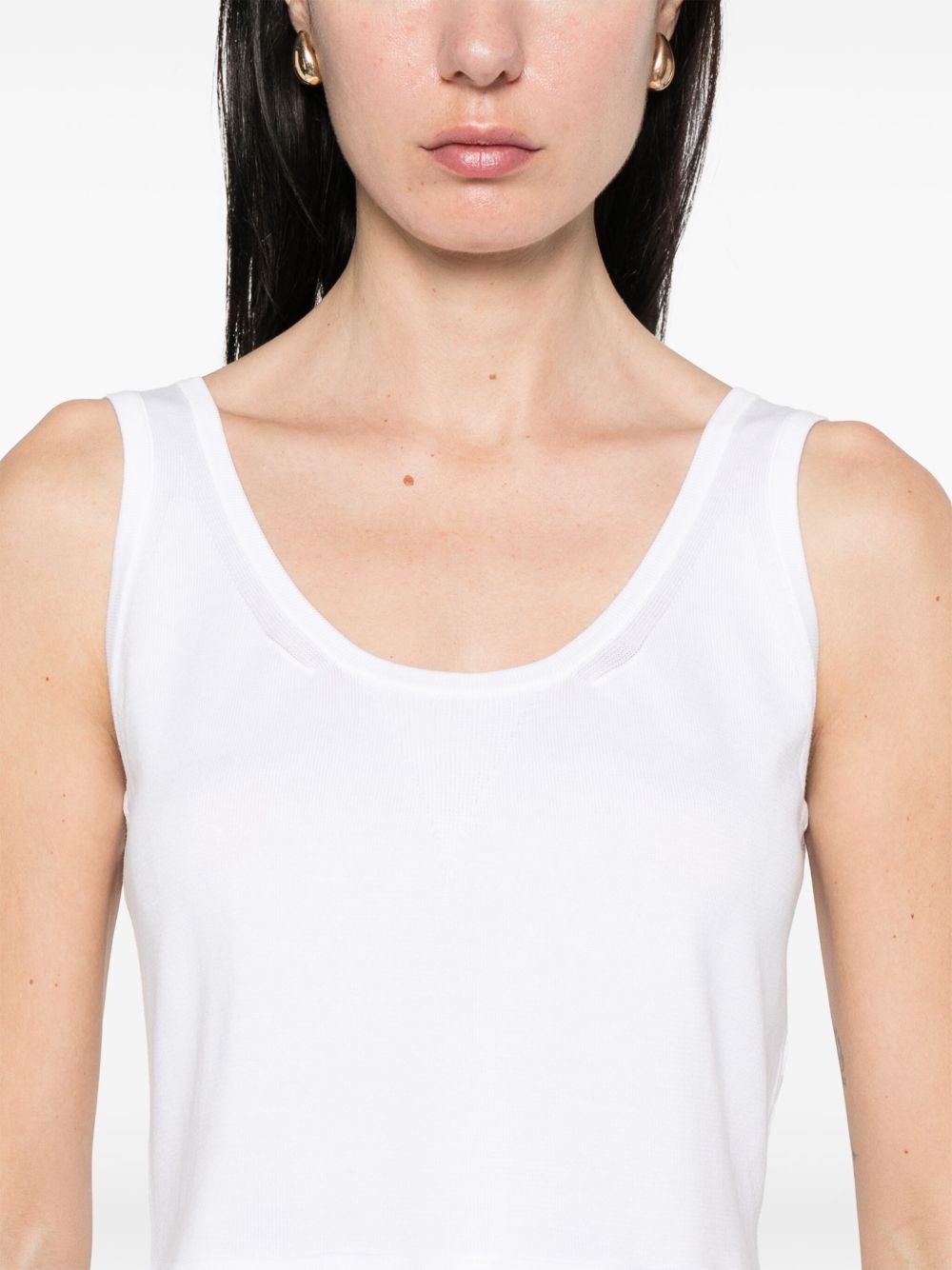 cropped cotton tank top - 5