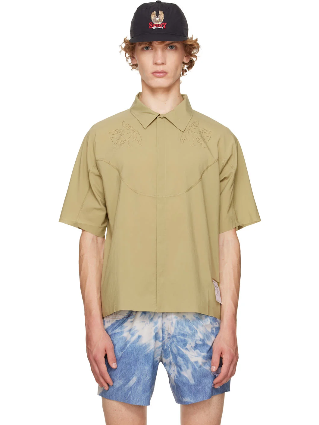 Khaki PeaceShell River Short Sleeves Shirt - 1