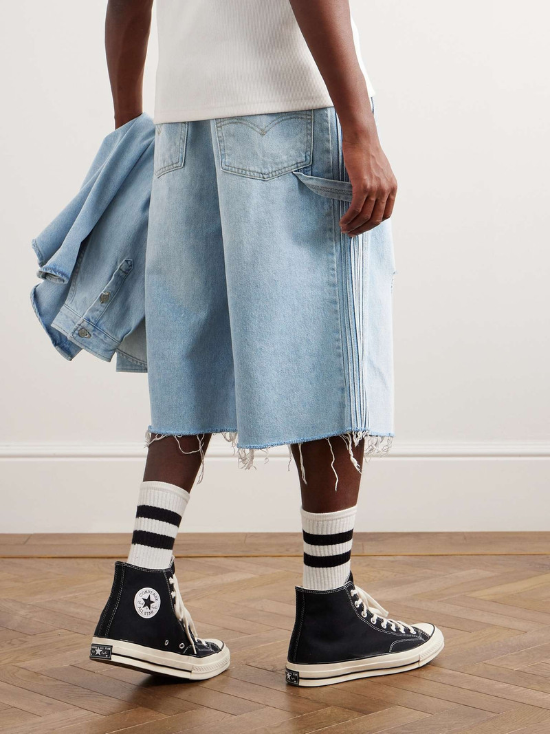 + Levi's Straight-Leg Button-Detailed Distressed Denim Bermuda Shorts 4