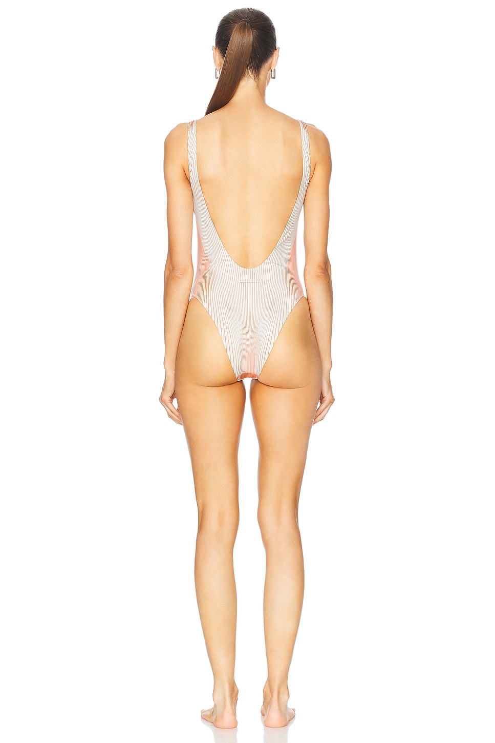 Pinstripe Body Morphing One Piece - 3