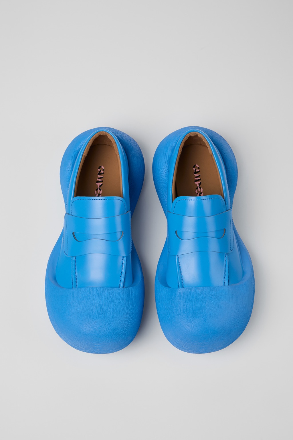Blue Leather Loafers - 4