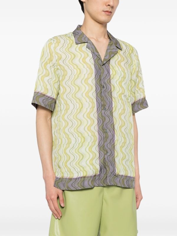 DRIES VAN NOTEN Men Printed Short Sleeve Shirt - 2