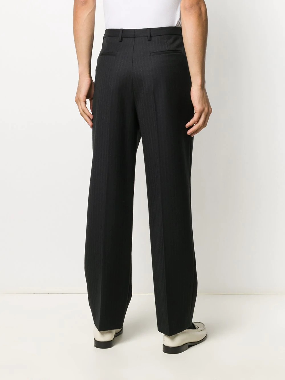 pinstriped tailored trousers - 4