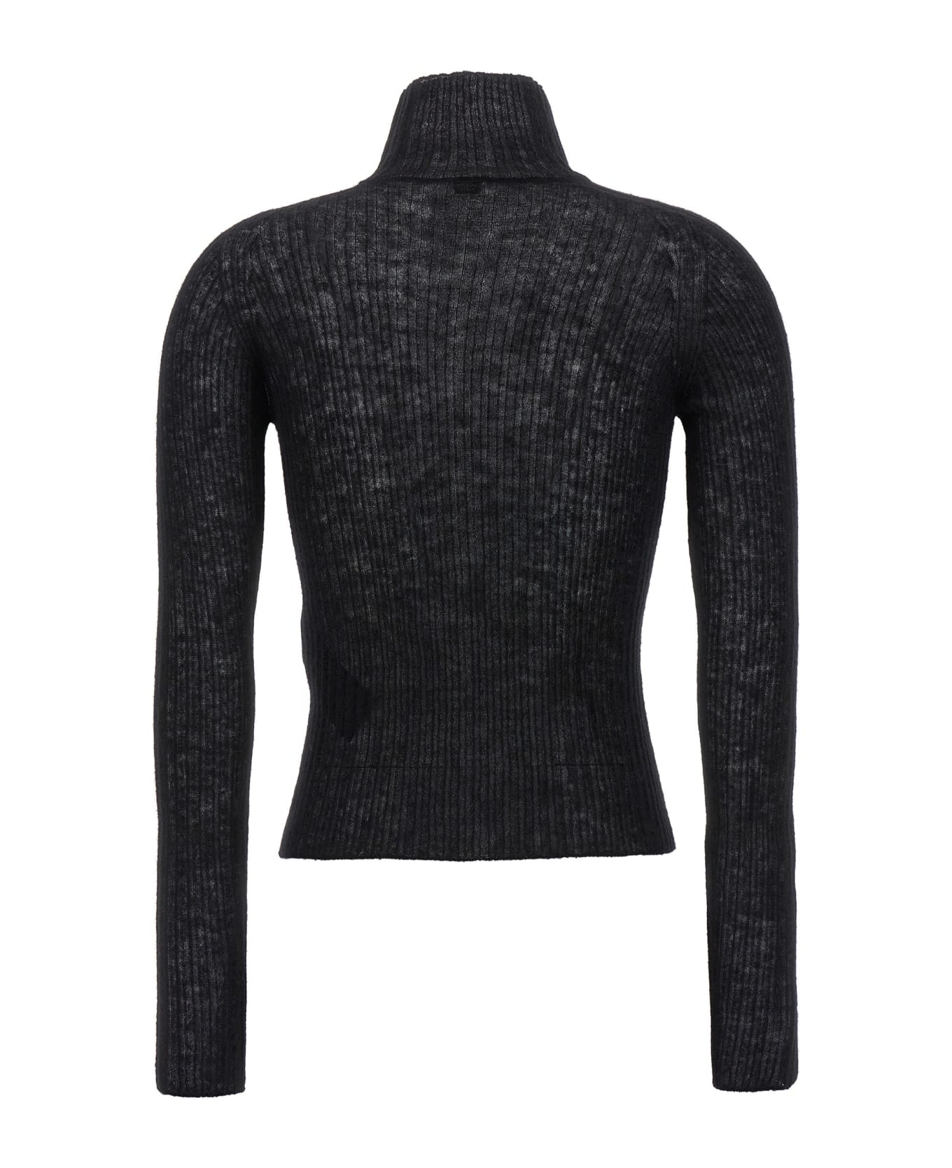 Ribbed Turtleneck Sweater - 2