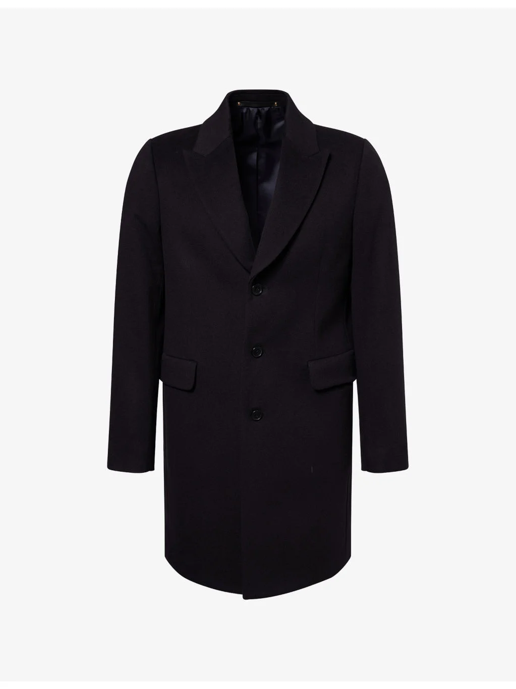 Regular-Fit Peak-Lapels Wool And Cashmere Coat - 1
