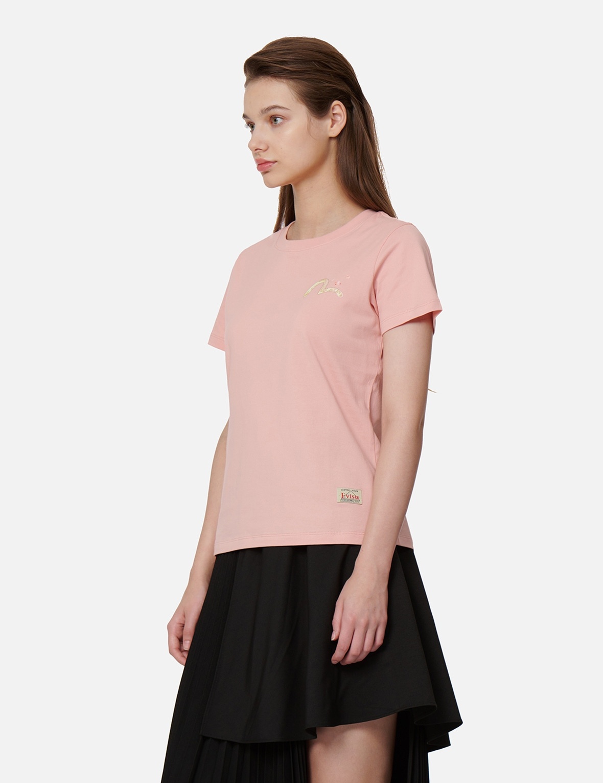WAVE-PATTERN KAMON PRINT T-SHIRT - 8