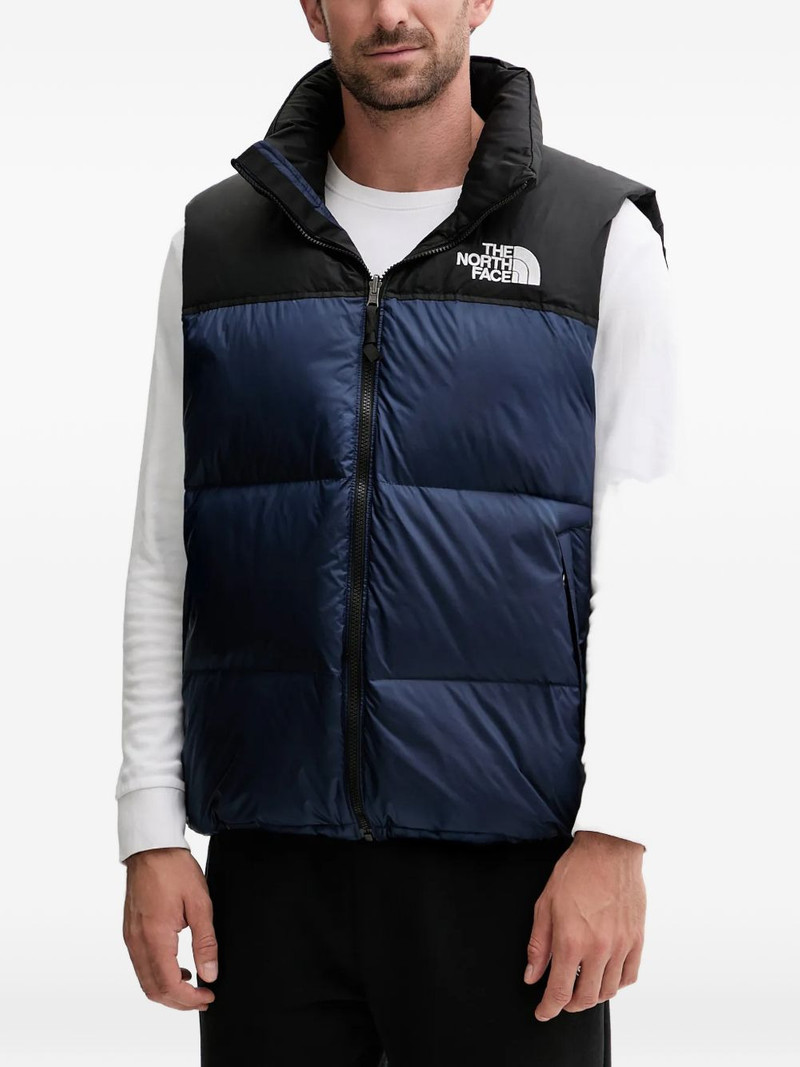 Retro Nuptse hooded quilted gilet 1