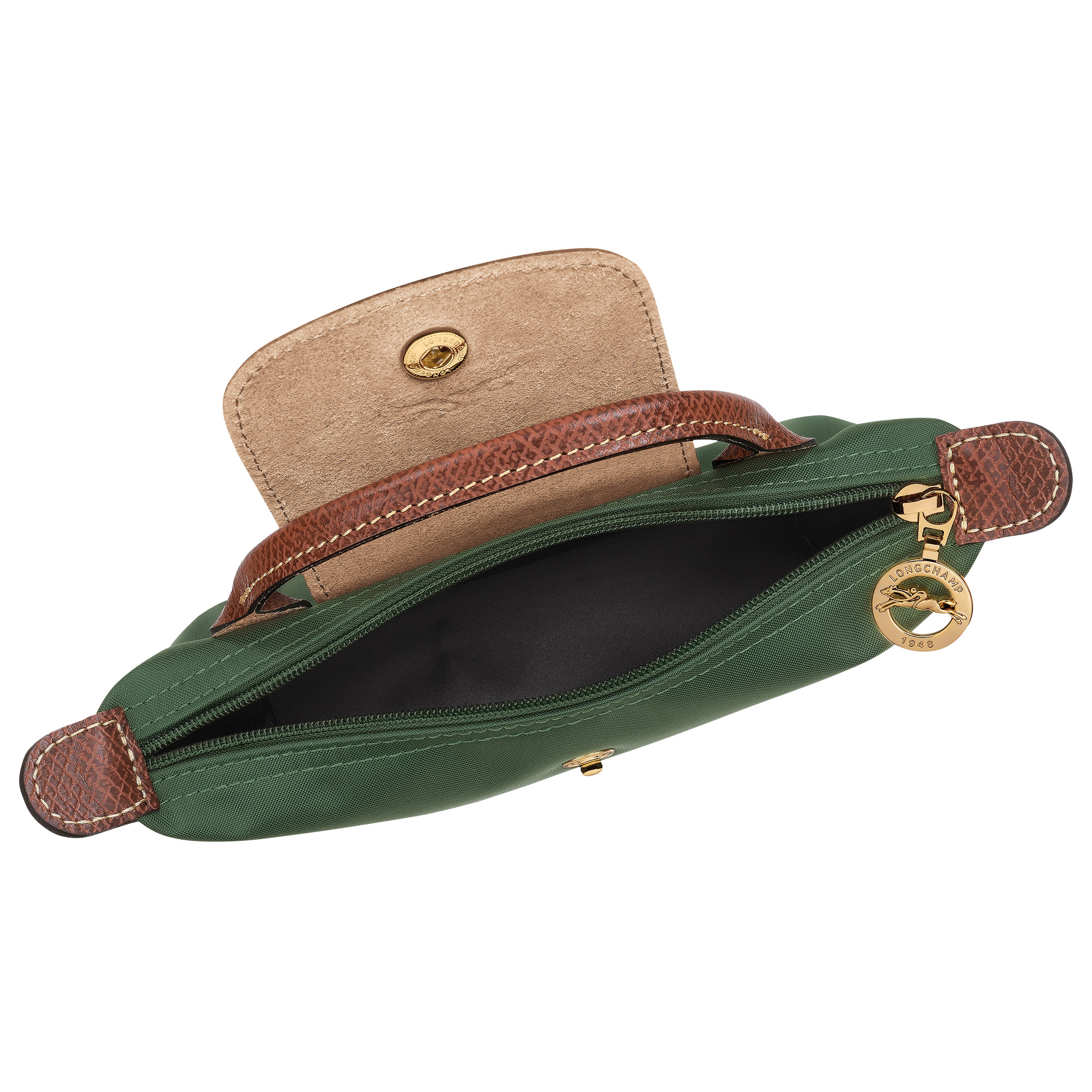 Le Pliage Original Pouch with handle British Green - Recycled canvas - 4