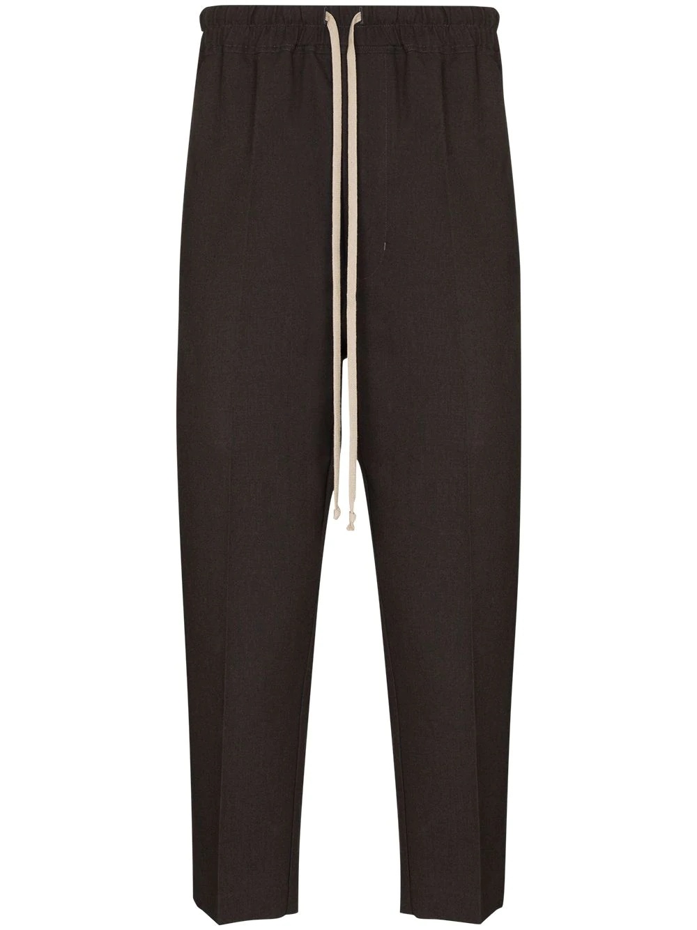 cropped drawstring trousers - 1