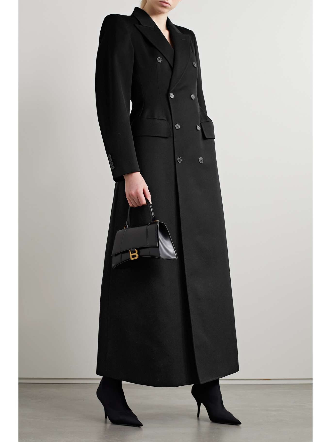 BALENCIAGA Hourglass double-breasted wool-twill coat | REVERSIBLE