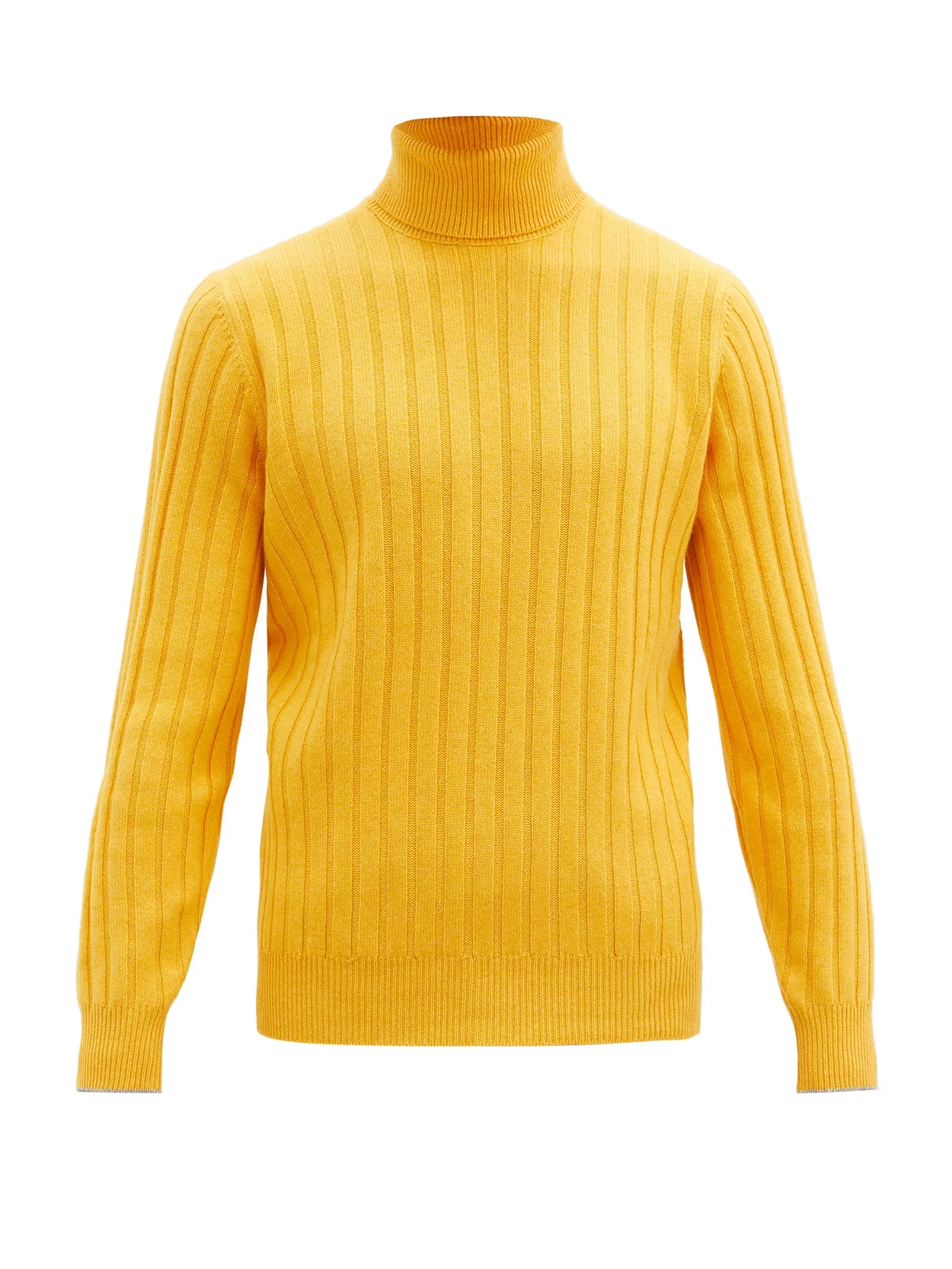 Roll-neck rib-knitted wool-blend sweater - 1