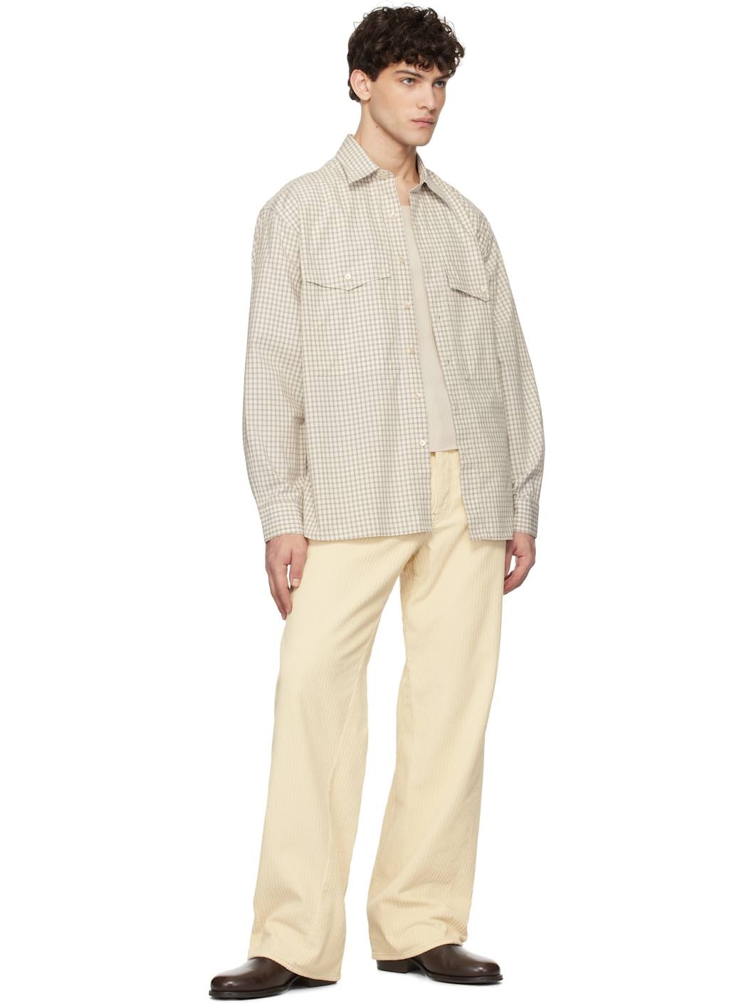 Off-White Wide Twist Cord Trousers - 4