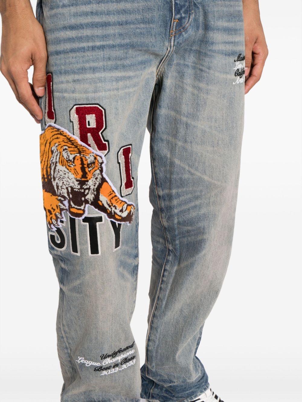 Varsity Tiger straight-leg jeans - 5