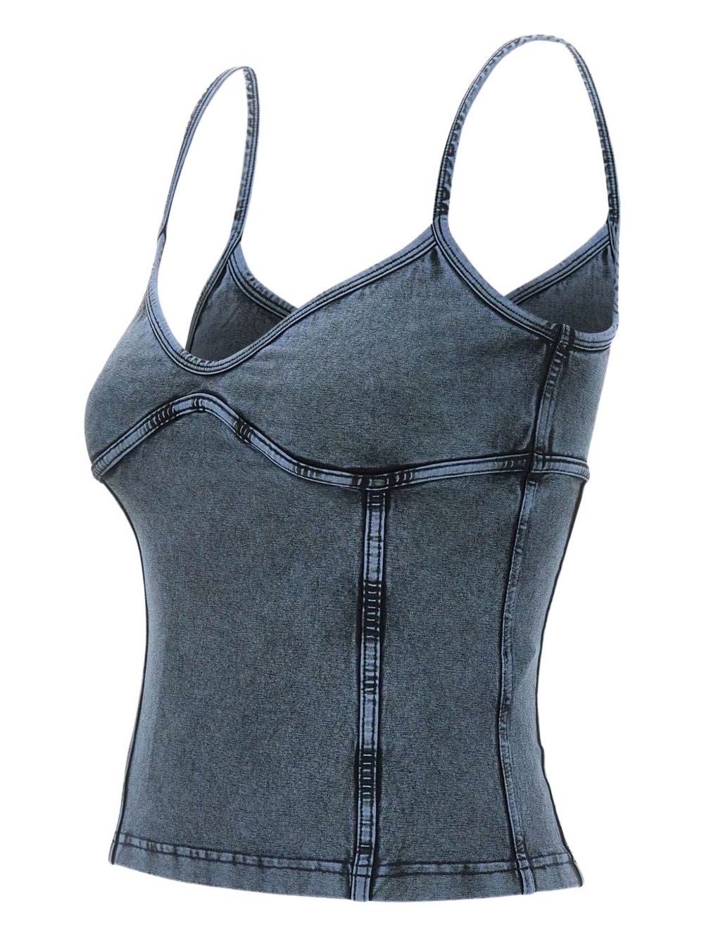 denim corset top - 3