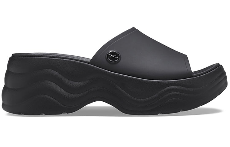 (WMNS) Crocs Skyline Slide Sandals 'Black' 208182-001 - 3