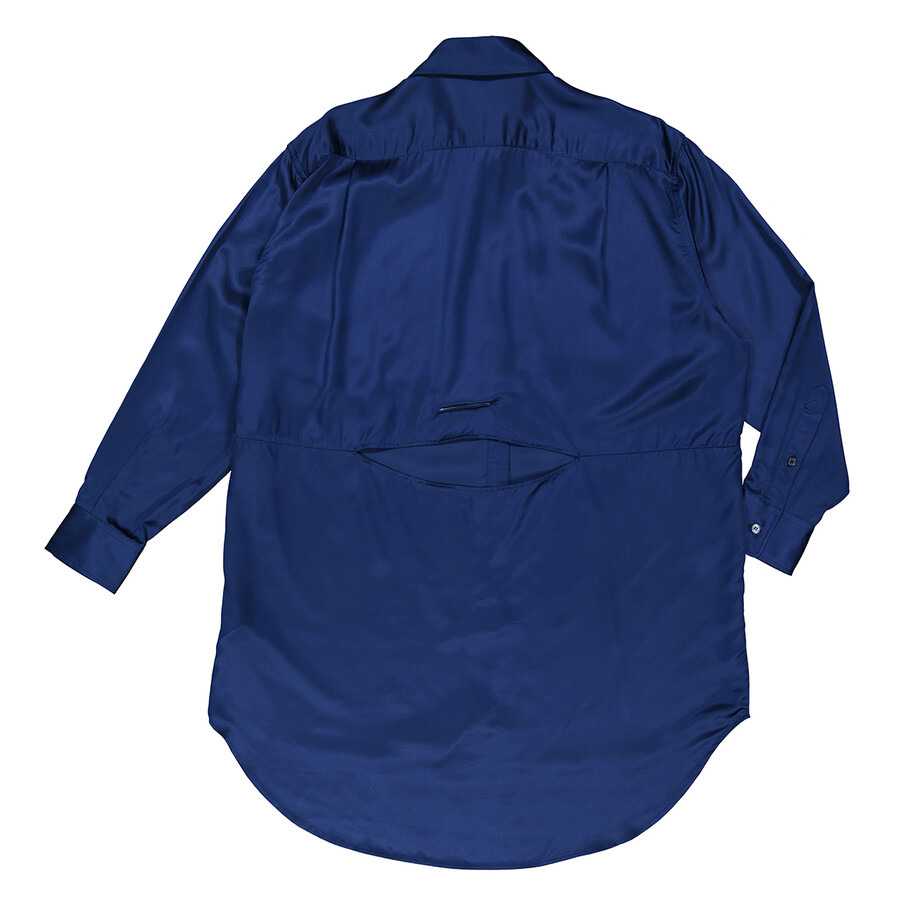 Mm6 Maison Margiela Oversized Satin Cut-Out Shirt - 6