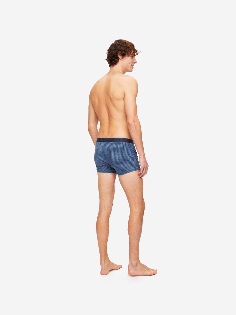 Men's Boxer Briefs Square Pima Cotton Stretch Navy - 5