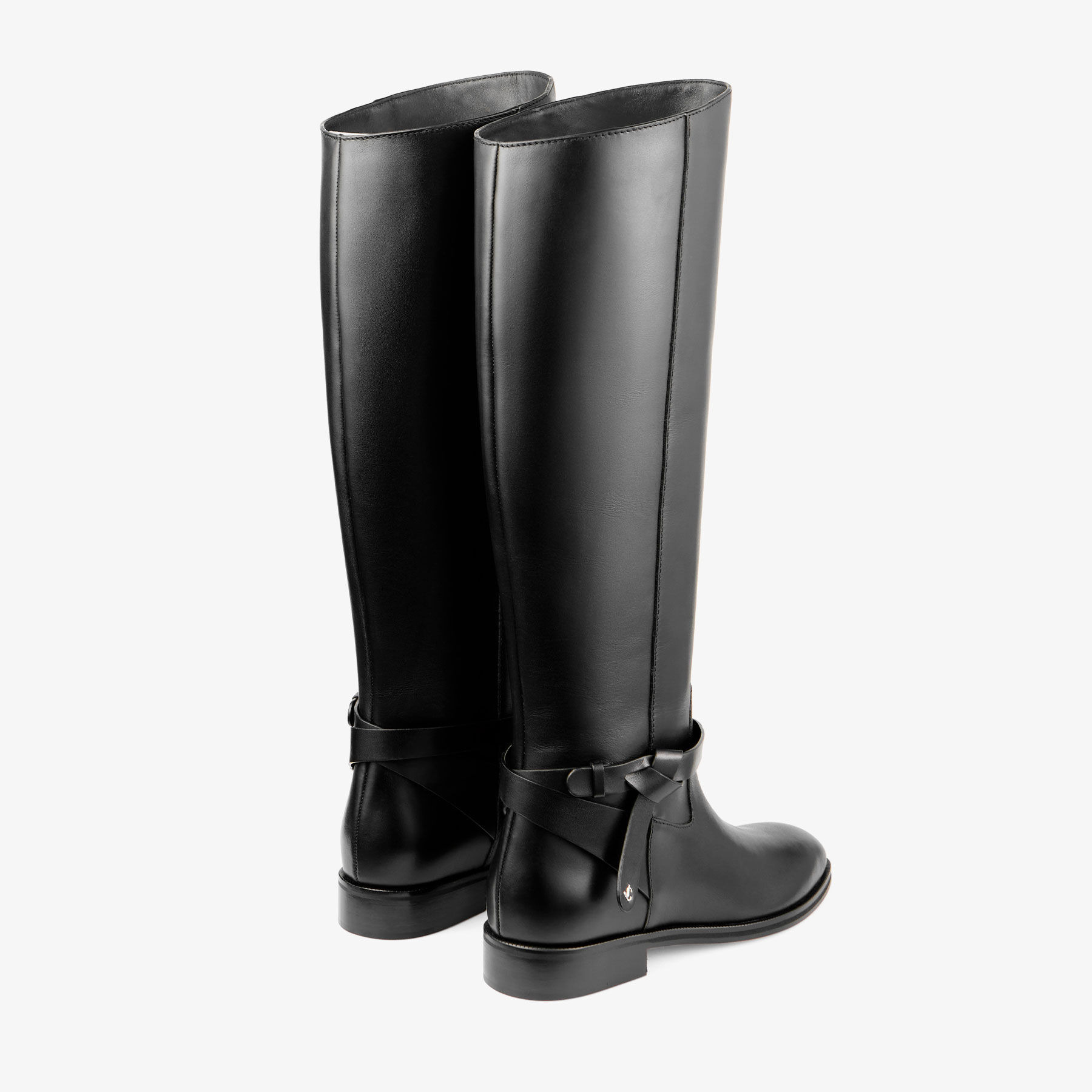 Lawton Knee Boot Flat
Black Calf Leather and Soft Vachetta Knee High Boots - 5