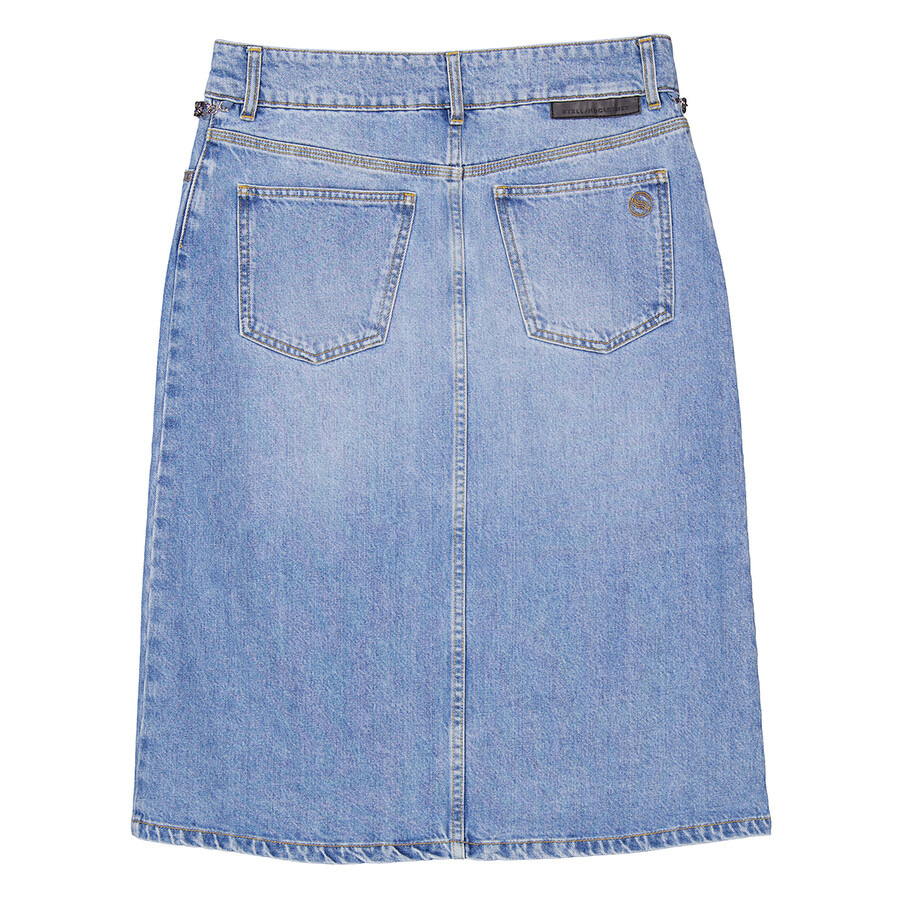 Stella McCartney Falabella Chain Denim Skirt - 7
