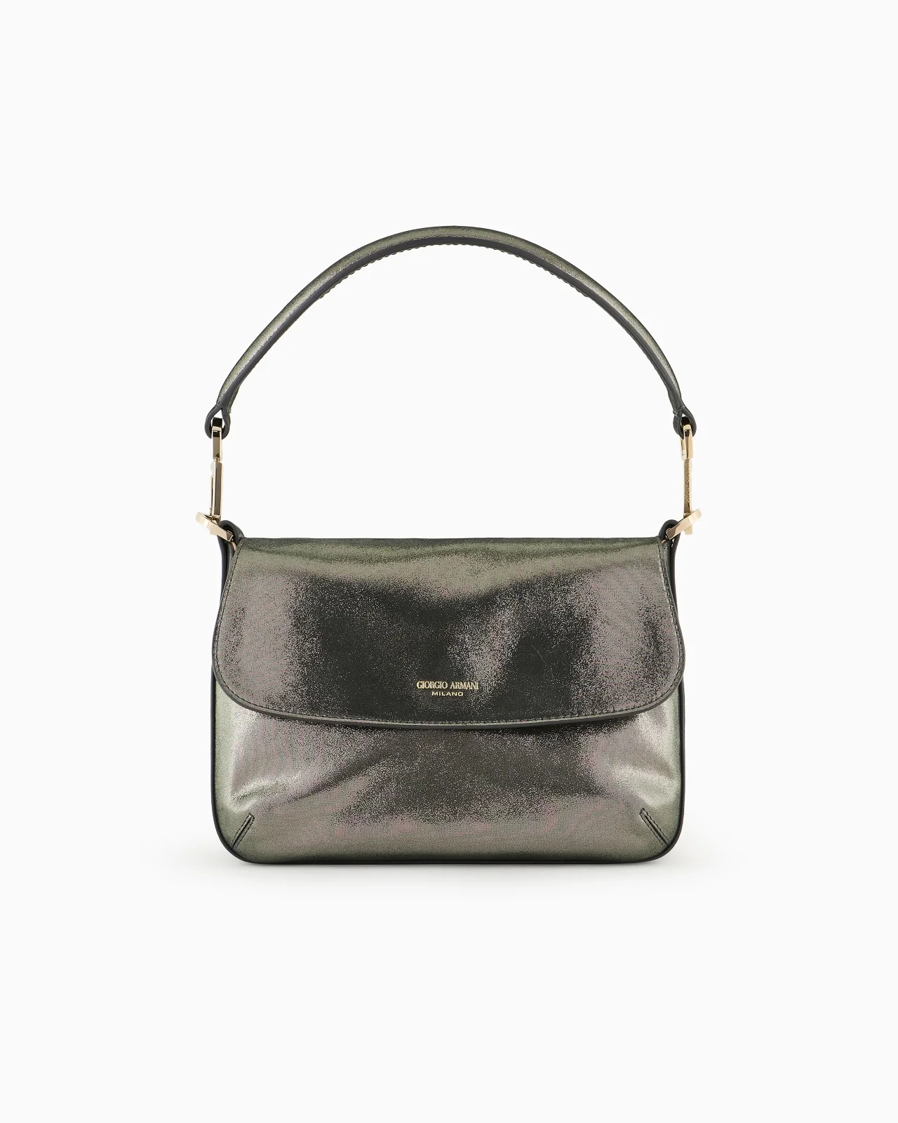 Shimmering nubuck small Baguette bag la Prima Soft - 1