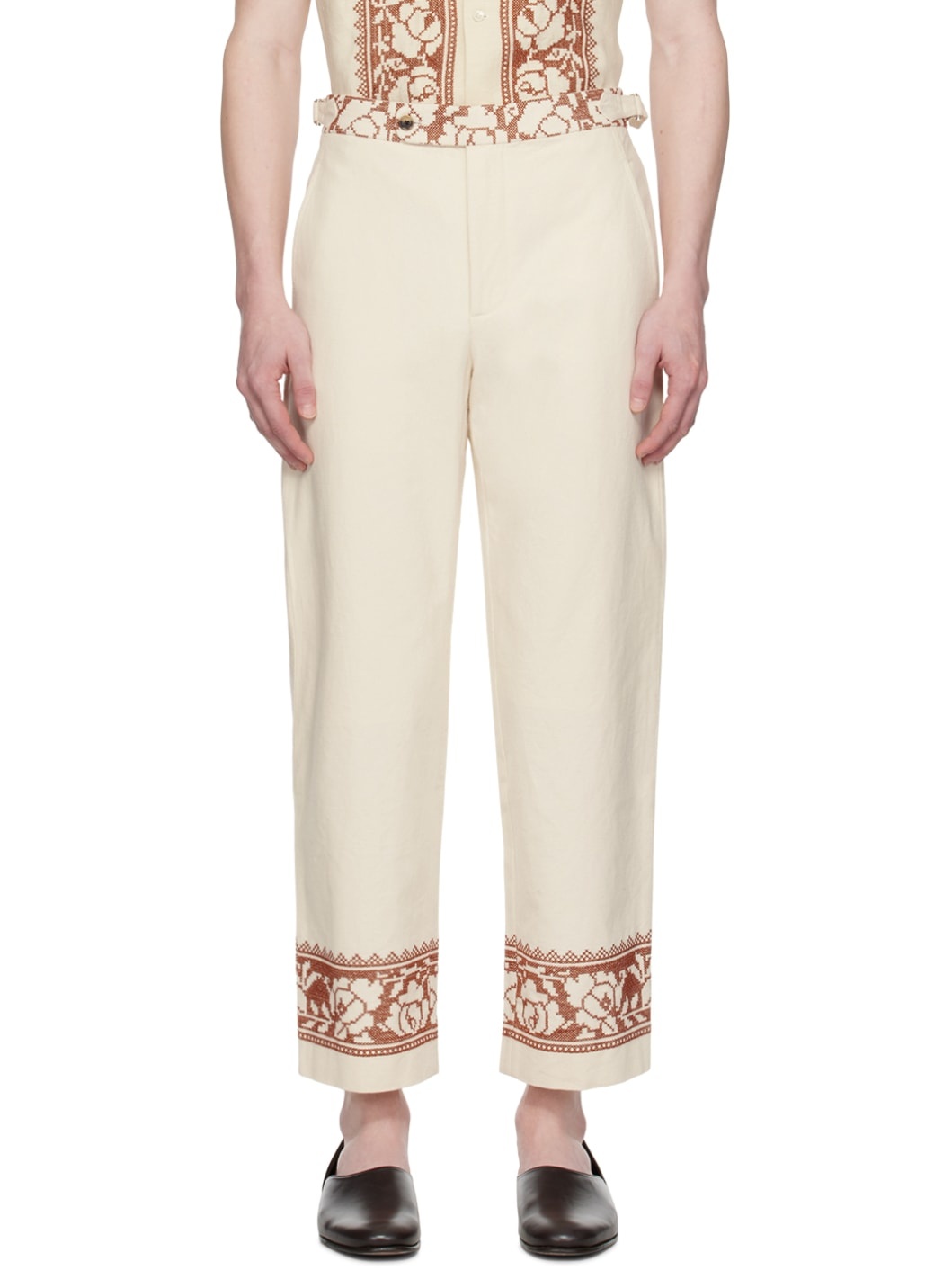 Off-White Rose Garland Trousers - 1
