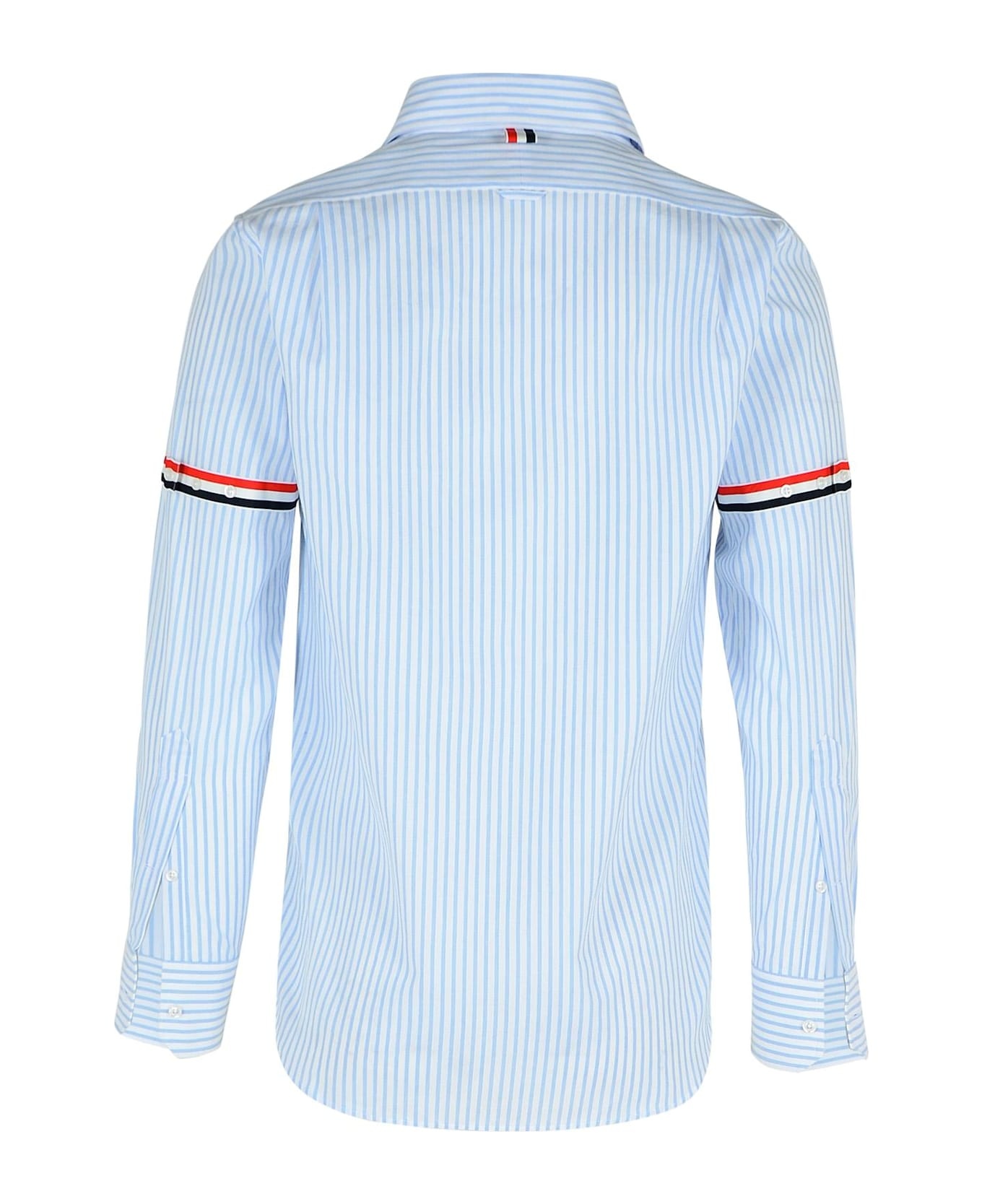 'armband' Light Blue Cotton Shirt - 3