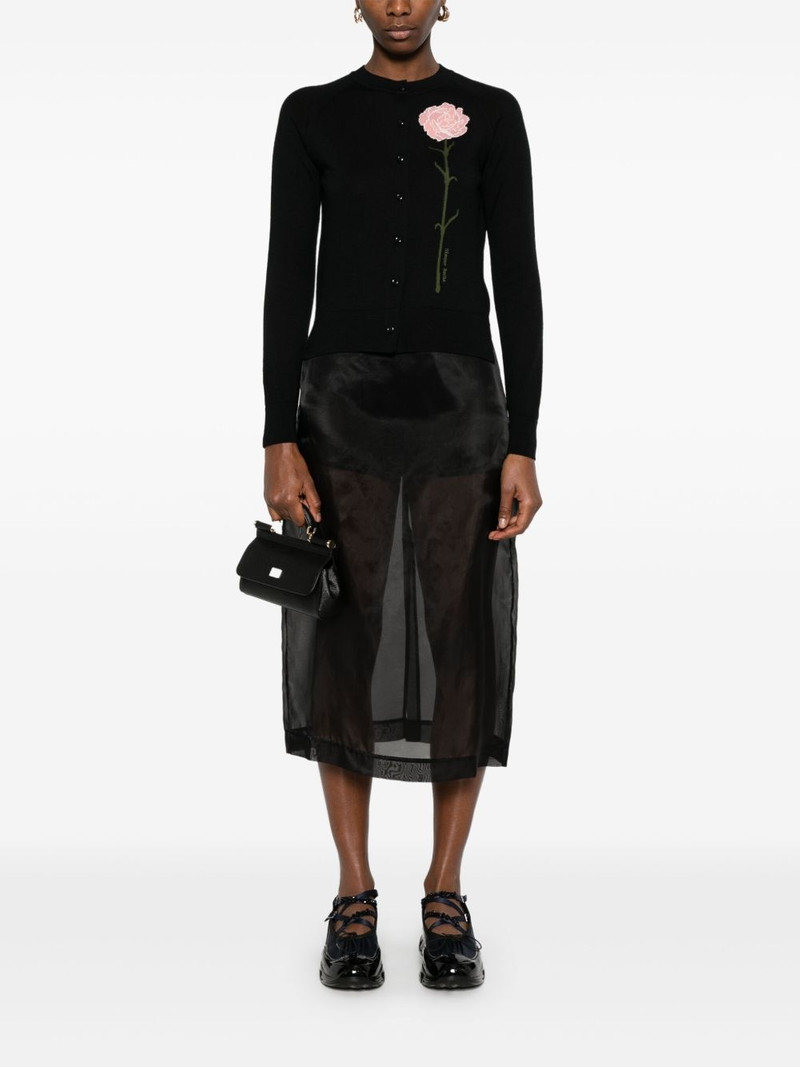 Simone Rocha carnation-jacquard cardigan outlook