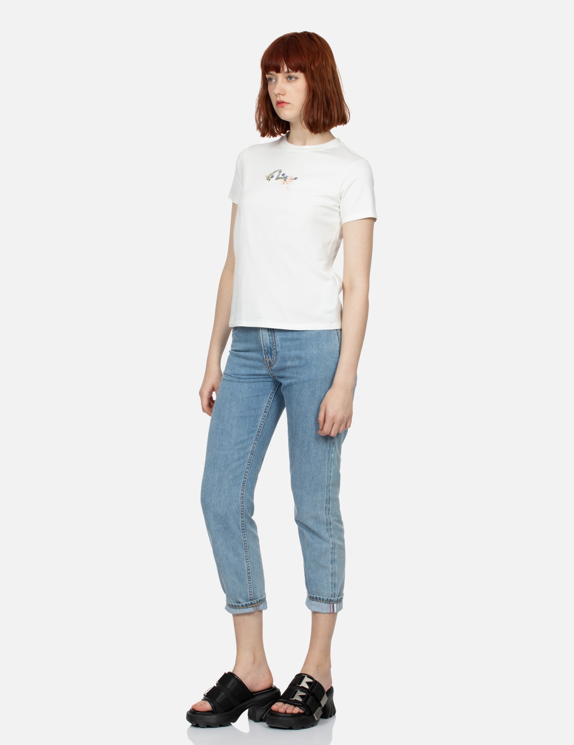 CRANES AND WISTERIA PRINT REGULAR FIT T-SHIRT - 4